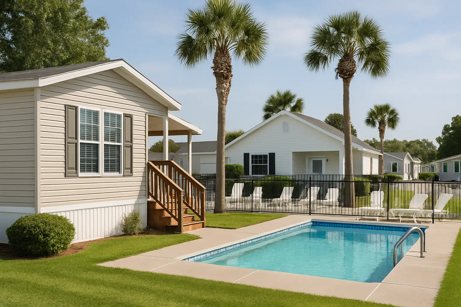 streetscape, new manufactured home exteriors, management, amenities, quiet community street view
