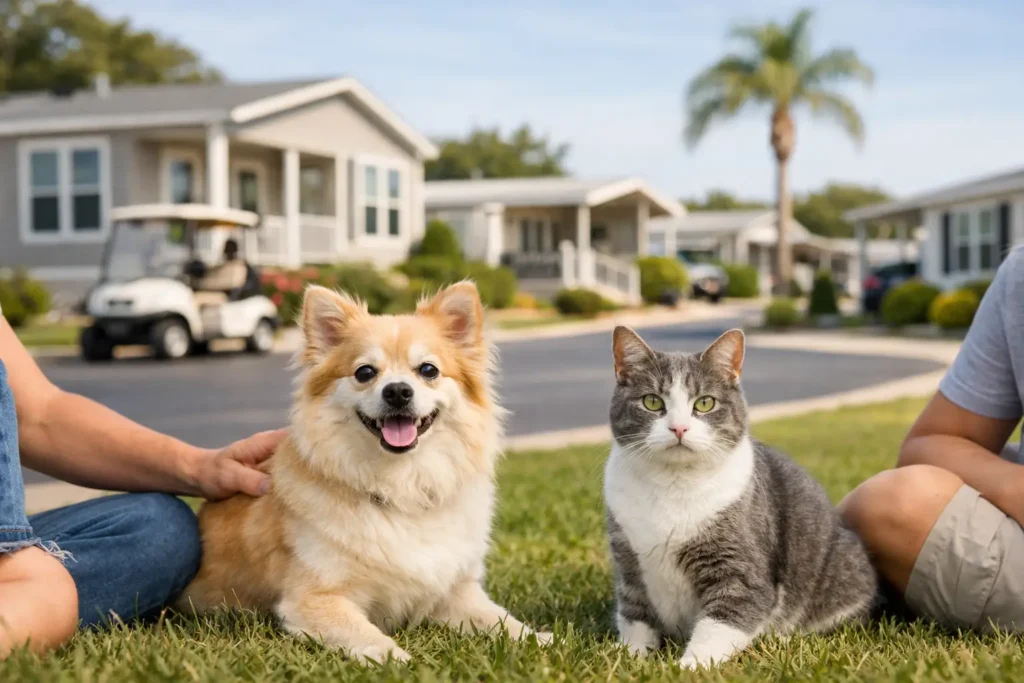 neighborhood, playground, management, quiet community street view, land lease community homesite